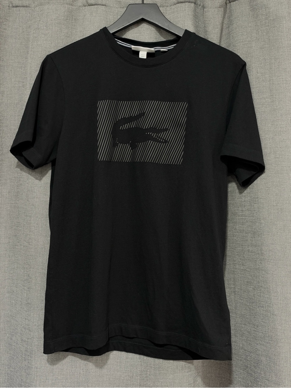 Set of 2 Lacoste Men’s Black Crew Neck Logo T-Shirt